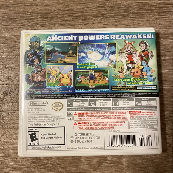Pokémon Alpha Sapphire Nintendo 3DS Game and Case - Picture 5 of 5